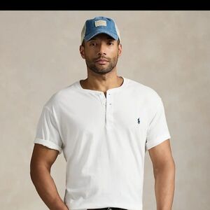 Polo Ralph Lauren Slub Jersey Henley Shirt Size M